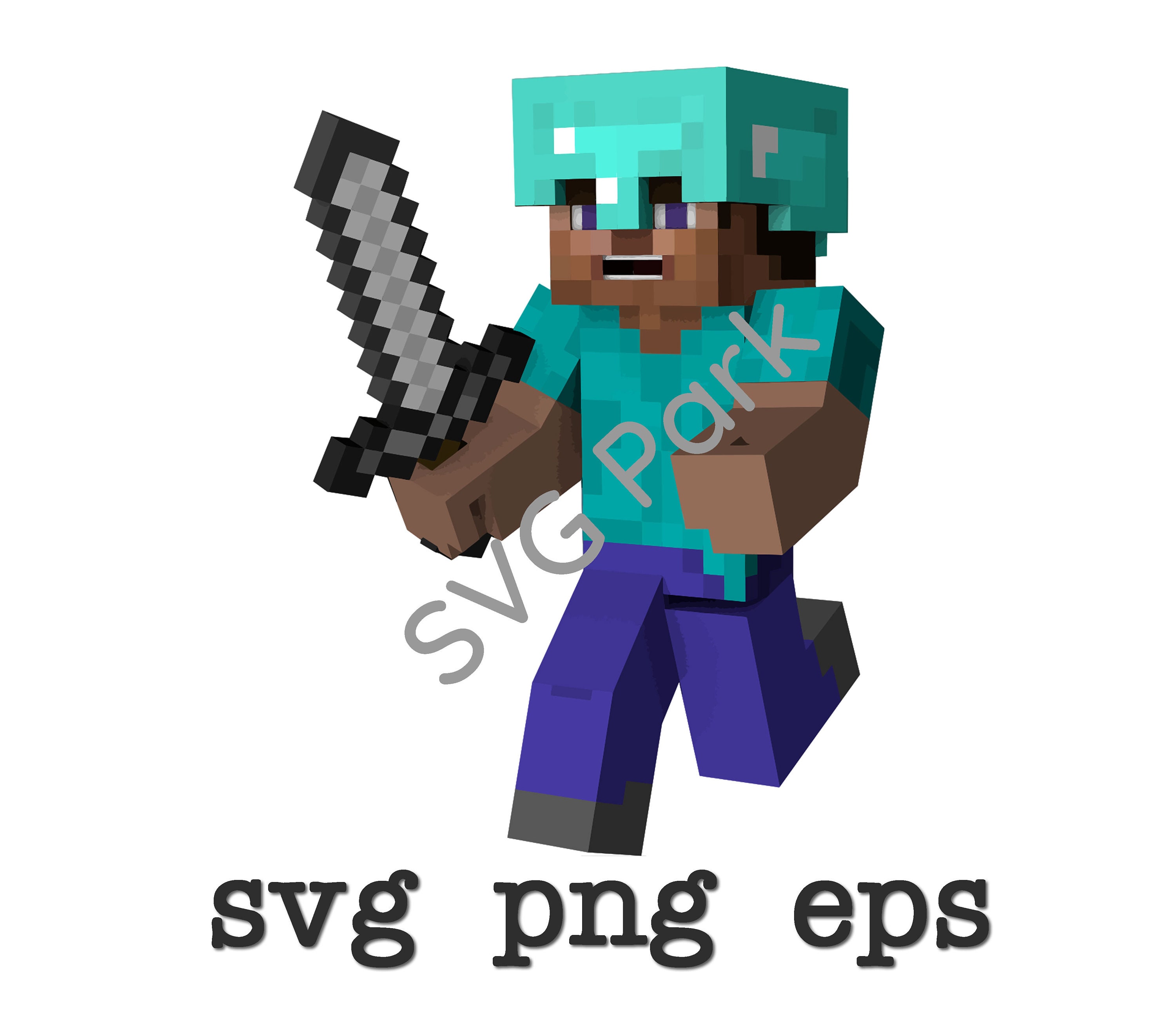 Minecraft svg png eps | Etsy