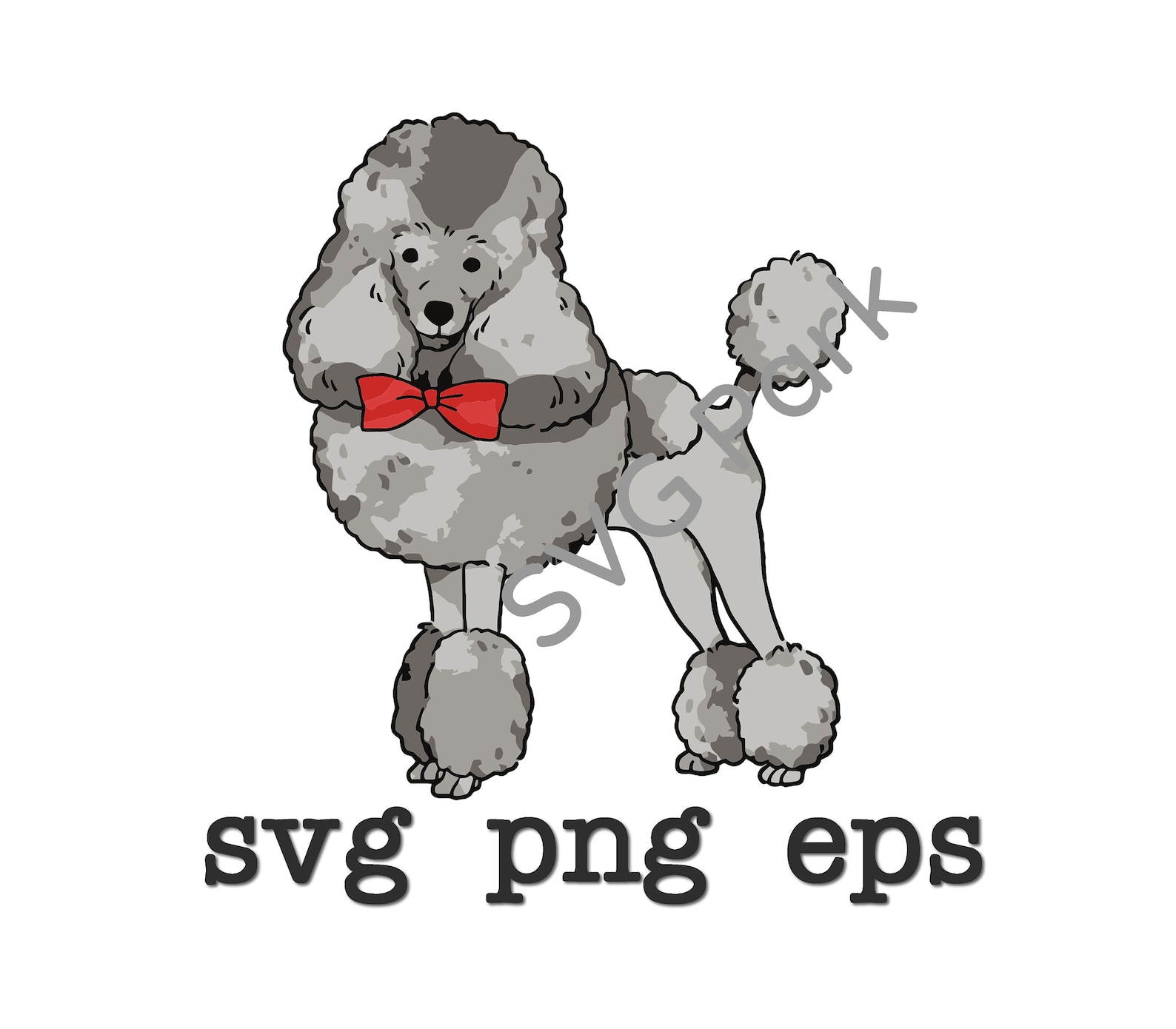 Poodle svg for cricut png eps vector silhouette cameo outline | Etsy