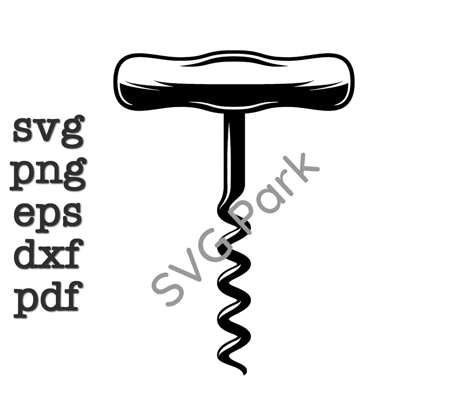 Corkscrew svg png eps dxf pdf Etsy