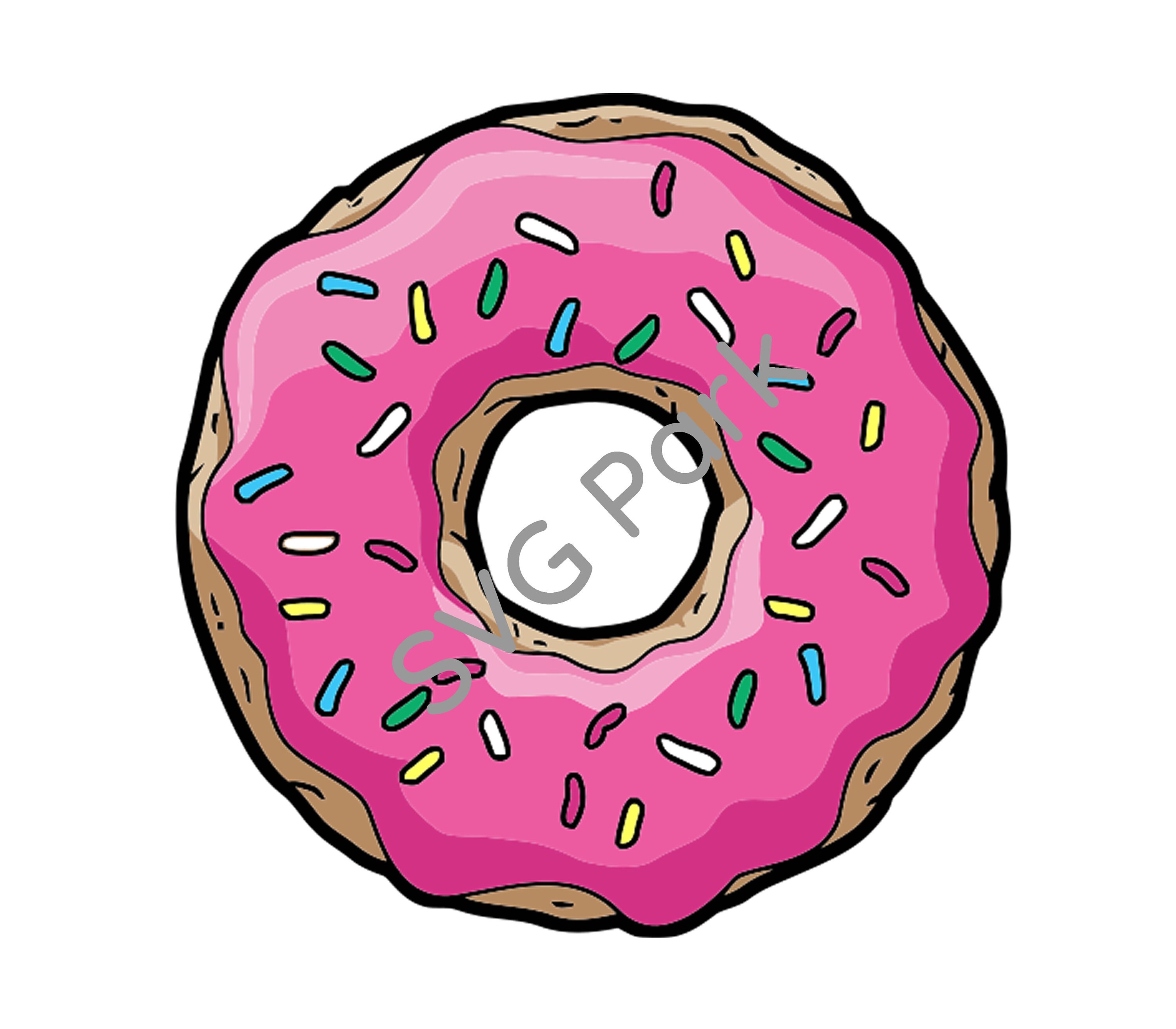 Donuts Homer Simpson svg archivos png & eps Etsy