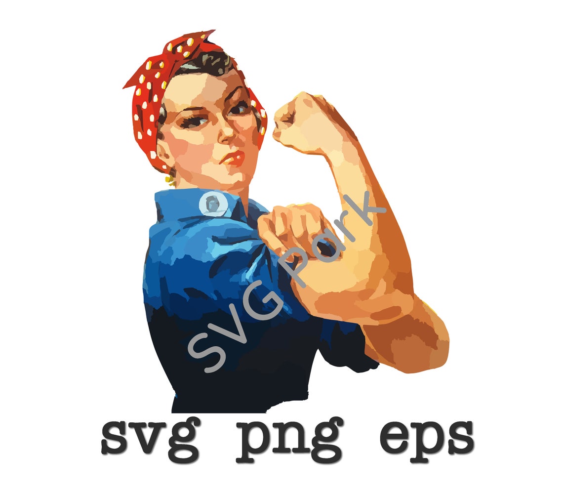 Rosie the riveter svg files png & eps | Etsy