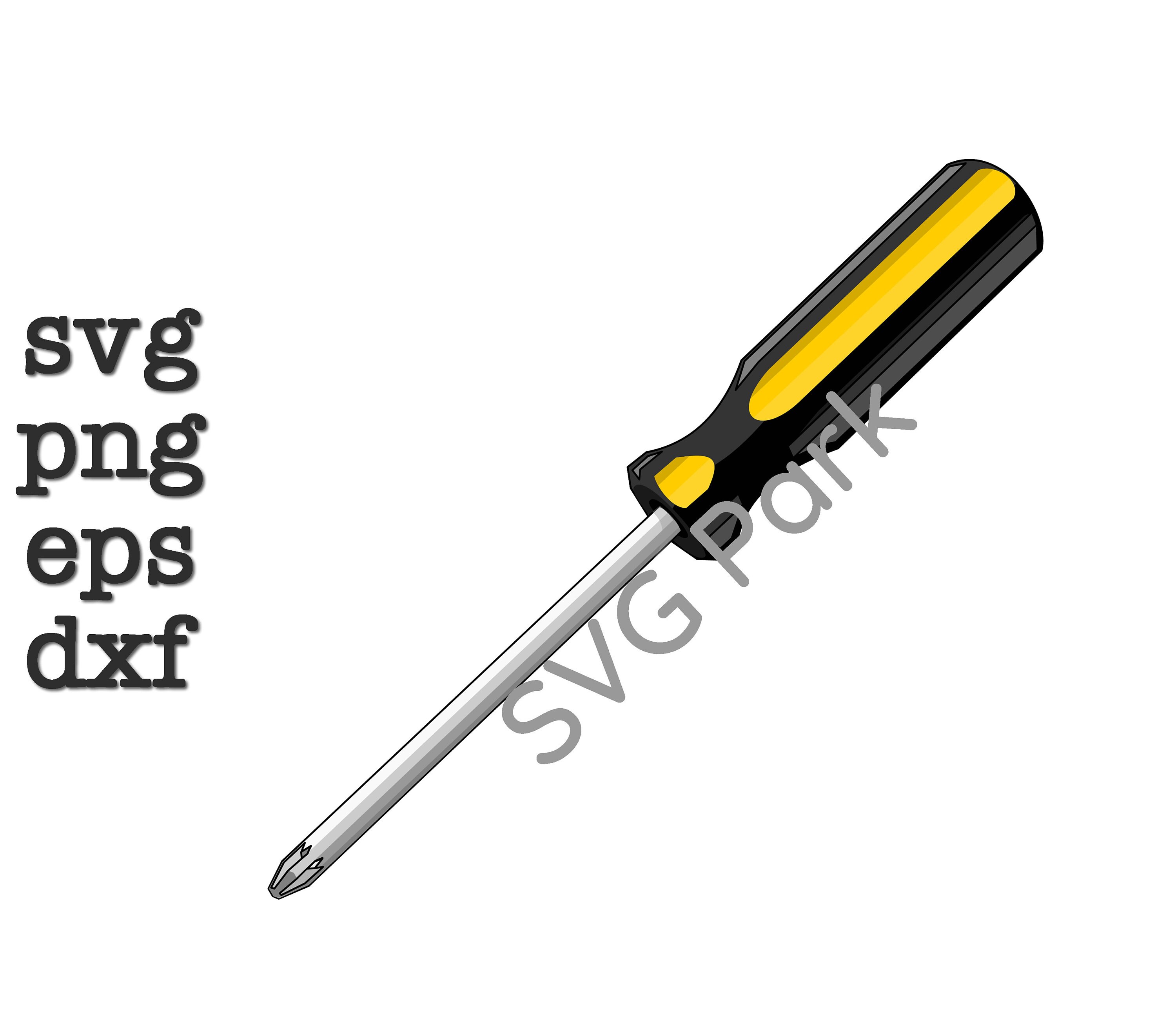 Screwdriver svg png eps and dxf files. Vector Silhouette Etsy