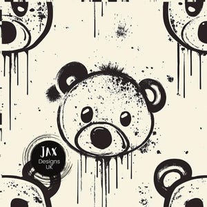 Fichier motif nounours sans couture, Impression sur tissu, Sublimation, Motif répétitif, Papier numérique, Motif en surface, Carrelage alternatif