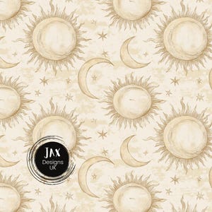 Padrão Boho Suns Moons, Padrão Boho Sem Costura, padrões Boho, padrão Boho, padrão Hippie Sem Costura, Design de Tecido Hipster, Neutro