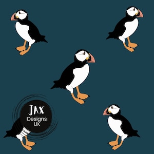 Fichier motif macareux macareux, Impression sur tissu, Sublimation, Motif répétitif, Papier numérique, Motif en surface, Motif oiseau, Design sur tissu en mosaïque