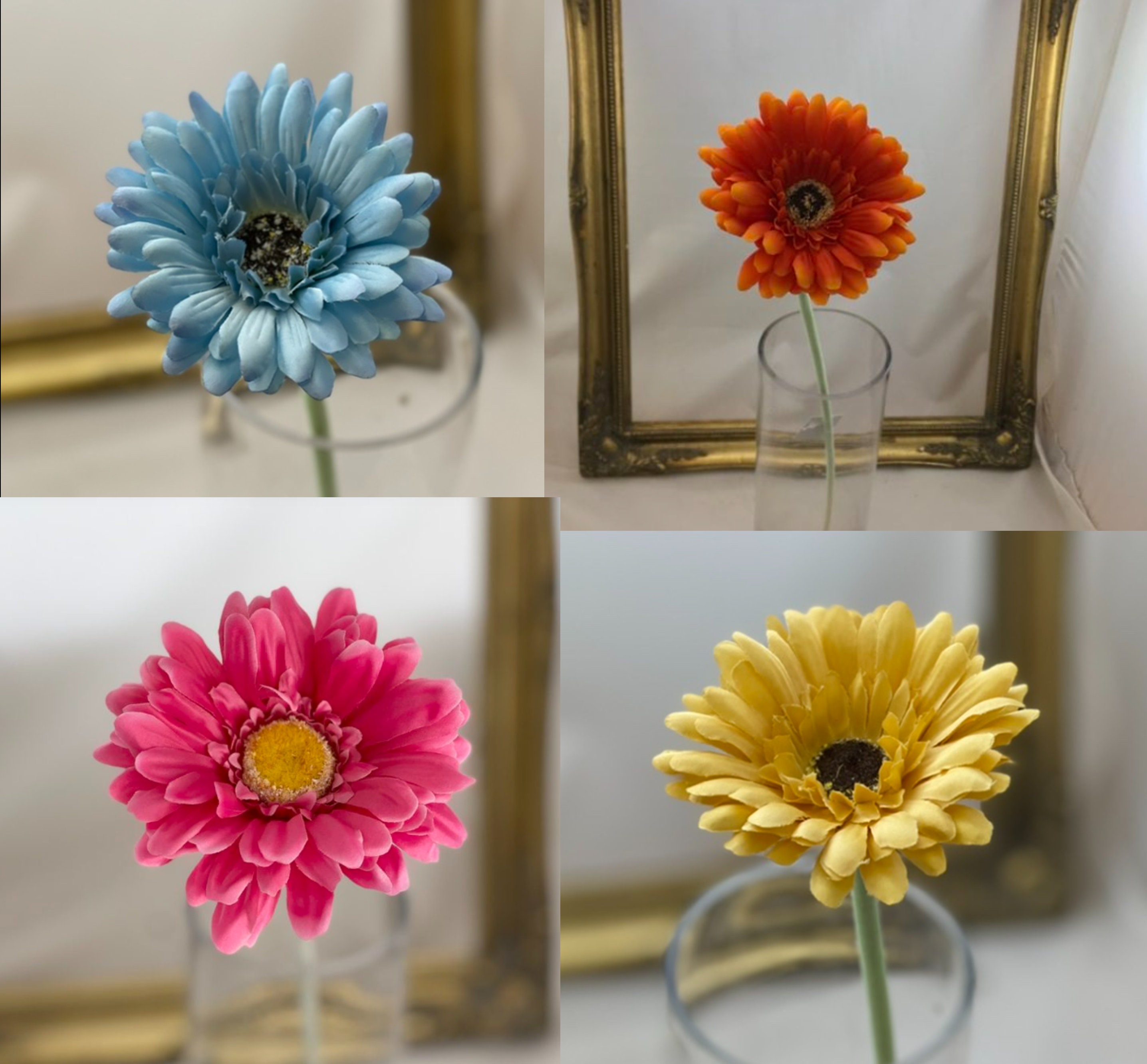 Kunstblume Künstliche Gänseblümchen Blumen 53cm,10 Stück für Zuhause  Garten, ZmdecQna