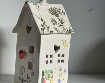 Handmade Ceramic Tealight House
