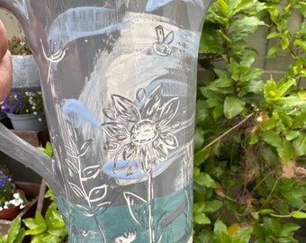 Handmade slip decorated Ceramic Vase / Jug