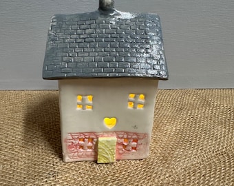 Photophore Cottage en céramique