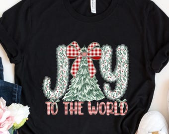 Joy to the World Christmas T-Shirt, Nativity Scene, Christian Gift