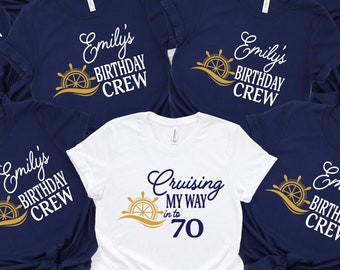 Custom Cruise Birthday Crew Shirt, Personalized Birthday Shirt, Birthday Group Shirt, Cruise Birthday Party Shirt, Custom Birthday Party Tee