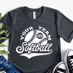 Personalized Softball Team Shirt, Softball Shirt, Softball Player Gift, Softball Mom Shirt, Softball Life Player, Softball Team Gift