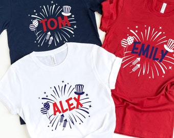 Personalized 4th Of July Name Shirt, Custom Patriotic Shirt, America Shirt, 4th Of July Kids Shirt, Patriotic Kids Name Shirt