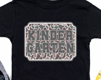 Camo Back to School Shirt | Cute Kids Back to School Tee | First Day of School Outfit | Boy Back to School | Kindergarten Shirt | School Tee