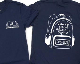 Personalized Kids Back To School Shirt, Preschool Kindergarten Outfit, Student Shirt with Name