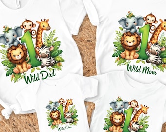 Wild One Family Birthday Shirts: Safari Jungle Theme Matching Outfits