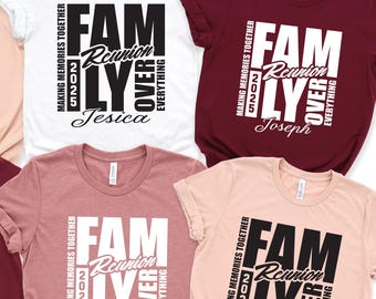 Personalized Family Reunion 2025 T-Shirt: Custom Name Matching Tee