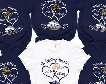 Personalized Wedding Cruise Shirt, Wedding Crew Shirt, Custom Cruise Wedding Shirt, Cruise Wedding Trip