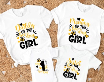 Personalized 1st Bee-Day Shirt: Baby Birthday Outfit,  First Birthday Bee Theme