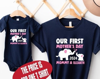 Personalized Mother's Day Shirt, Our First Mother's Day, Custom Mother's Day Matching Shirt, Mother's Day Gift, New Mom Mothers Day Shirt