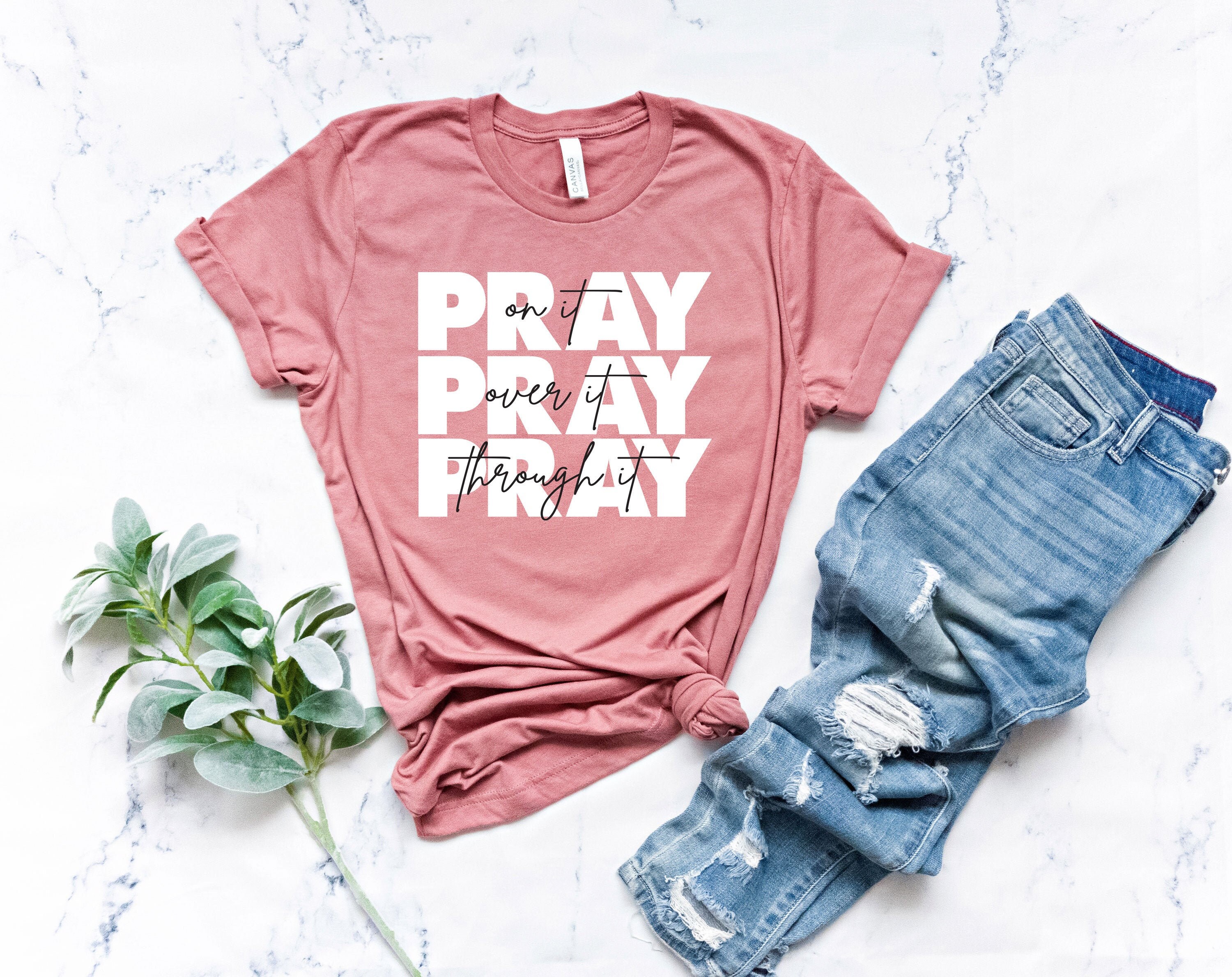 Pray On It Shirt Pray Over It Shirt Christian Shirt Bible | Etsy
