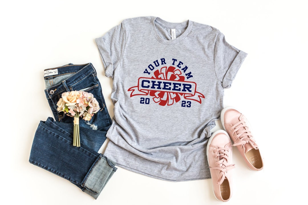 Personalized Cheer Team Shirt, Custom Cheerleading Shirt, Cheerleader ...