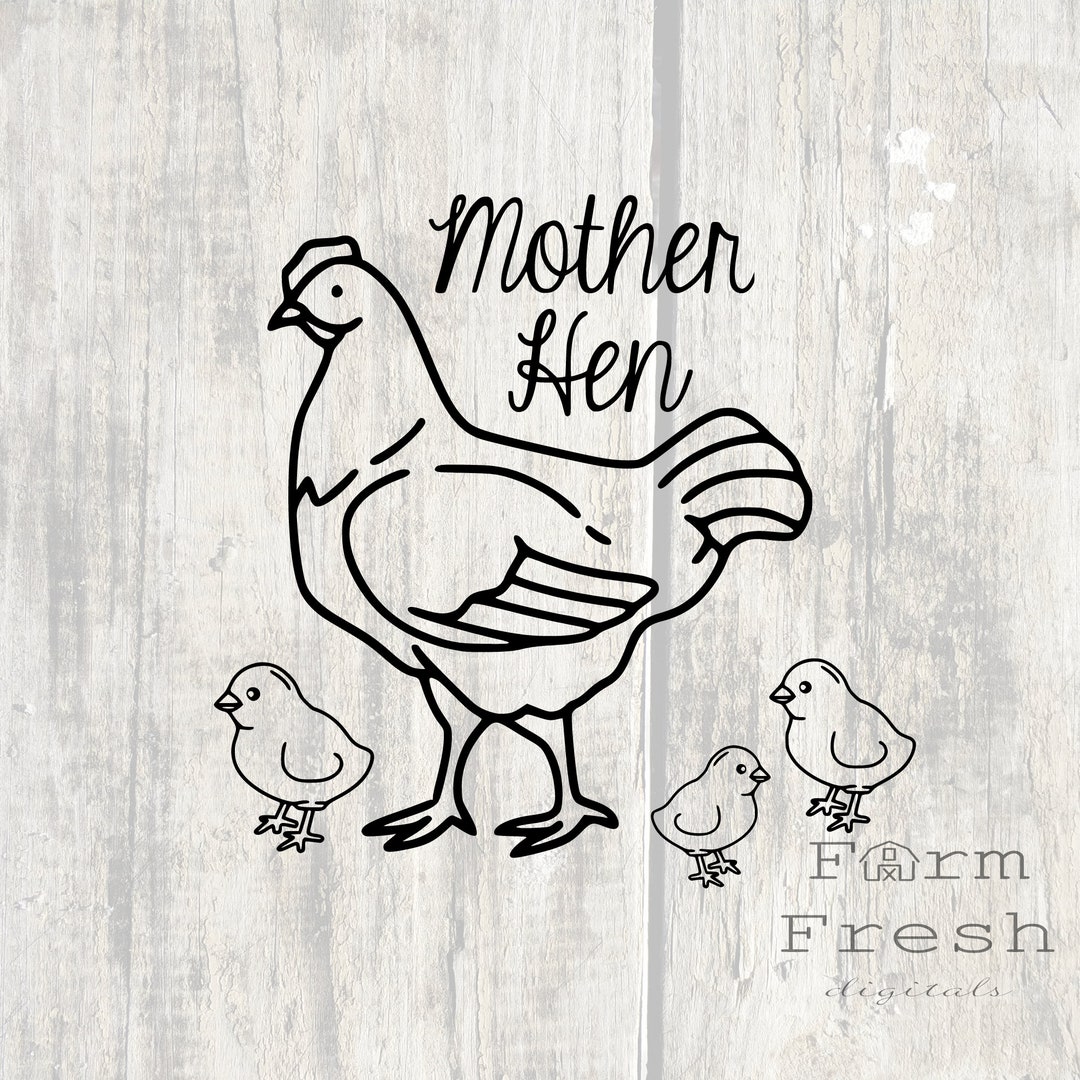 Chicken SVG, Chicken Mama Black Barred Plymouth Rock Hen Mom Bird