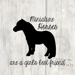 Miniature Horse Svg Just A Girl Who Loves Miniature Horses Etsy