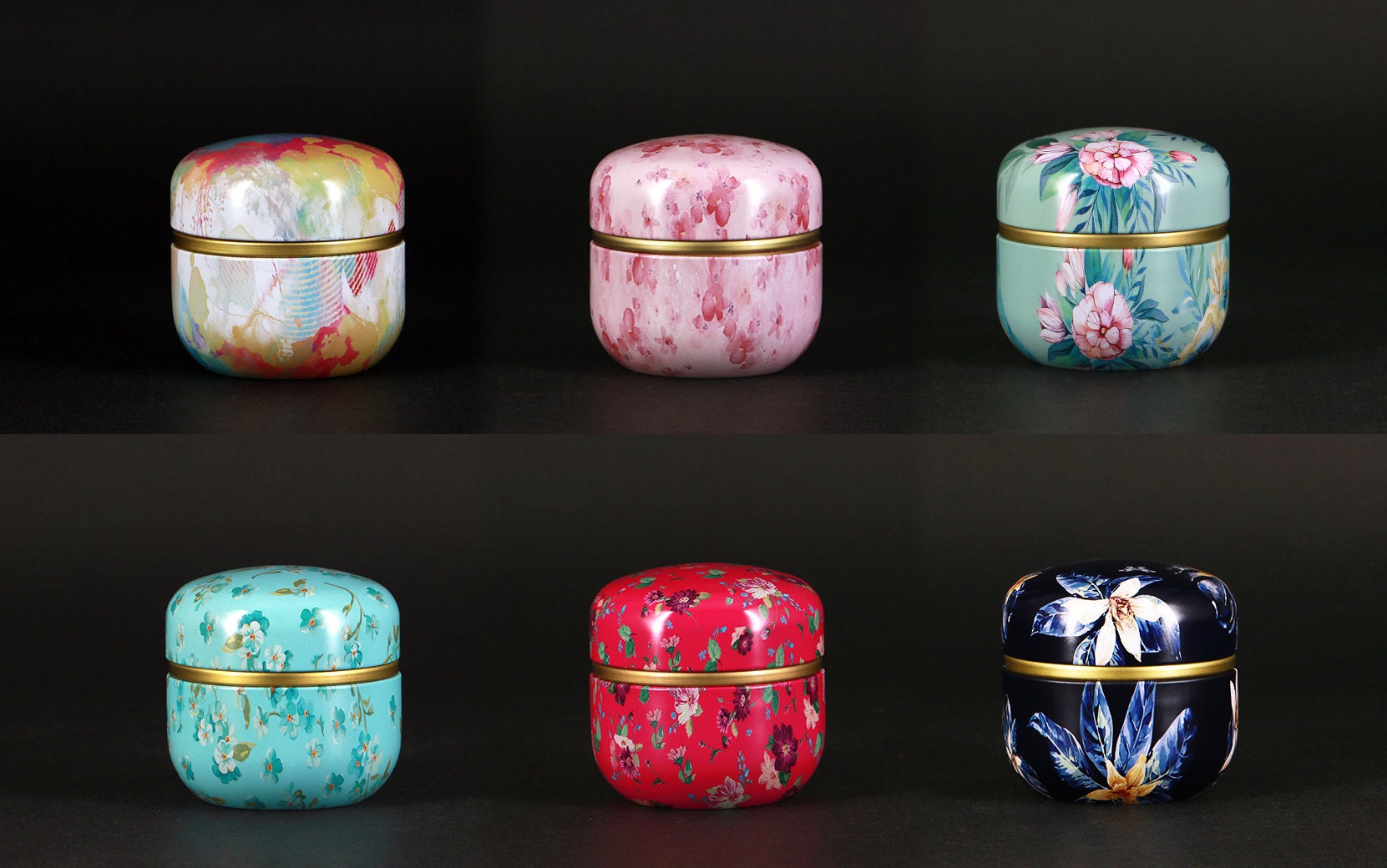 Japanese Style Tin Tea Box 50ml Tin Containers for Etsy UK