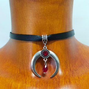 Black Leather Choker, Unique Handmade Choker, Gothic Choker, Gothic Style, Jewelry Accessories, Gothic Accessories, Leather Accessories