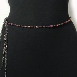 Ceinture chaîne, ceinture en métal pour femme, ceinture élégante, ceinture gothique, ceinture en métal, ceinture chaîne vintage pour femme taille haute, ceinture en métal bohème hippie