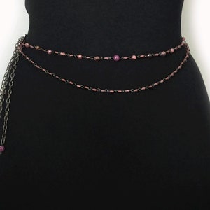 Ceinture chaîne, ceinture en métal pour femme, ceinture élégante, ceinture gothique, ceinture en métal, ceinture chaîne vintage pour femme taille haute, ceinture en métal bohème hippie