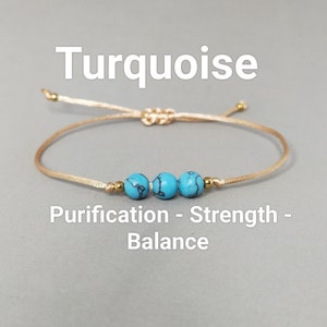 Turquoise Shamballa Bracelet Wish Bracelet Natural Stone Bracelet Minimalist Women's Bracelet with Crystals and Beads 6mm