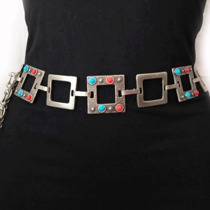 Belt for women, Elegant belt, Gothic belt, Metal belt, Women vintage chain belt high waist, Boho Hippie Metal Belt