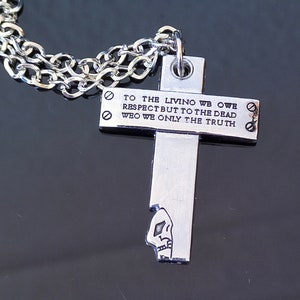 Cross Necklace with Skull, Gothic, Biker Style, Stainless steel Fashion Witchcraft Satan Chain Necklace Charm Big Necklace Jewelry