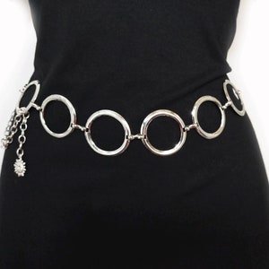 Ceinture chaîne, ceinture en métal pour femme, ceinture élégante, ceinture gothique, ceinture en métal, ceinture chaîne vintage pour femme taille haute, ceinture en métal bohème hippie