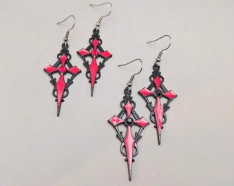Gothic Cross Earrings: Witchy Goth Jewellery