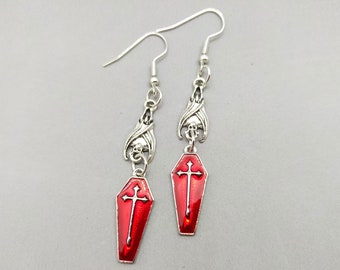 Bat Hoop Earrings: Silver Vintage Bat Jewelry