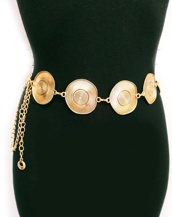 Vintage Gold Chain Belt: Adjustable Women display picture 3