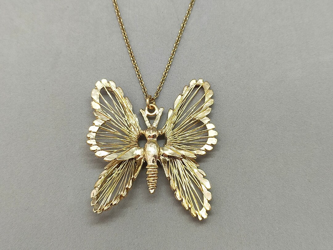 Chain Set Insect Butterfly Chain Necklace: Silver Color Insect Pendant - Etsy