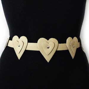 Heart Leather Belt: Silver Chain Boho Hippie Style