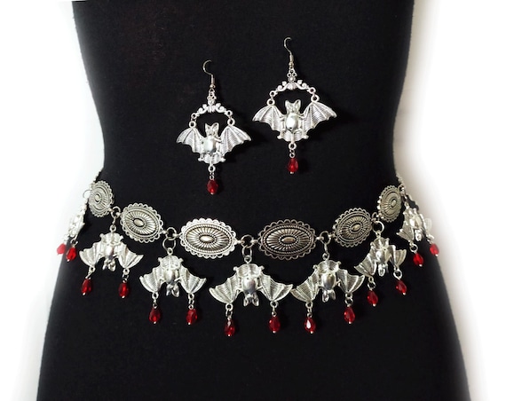 Silver Chain Belt with Beaded Accents s-l400.jpg main image 3