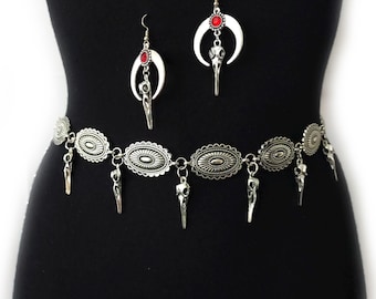 18k Gold Plated Ankh Waist Chain Belt: Boho Goddess Jewelry  display picture 3