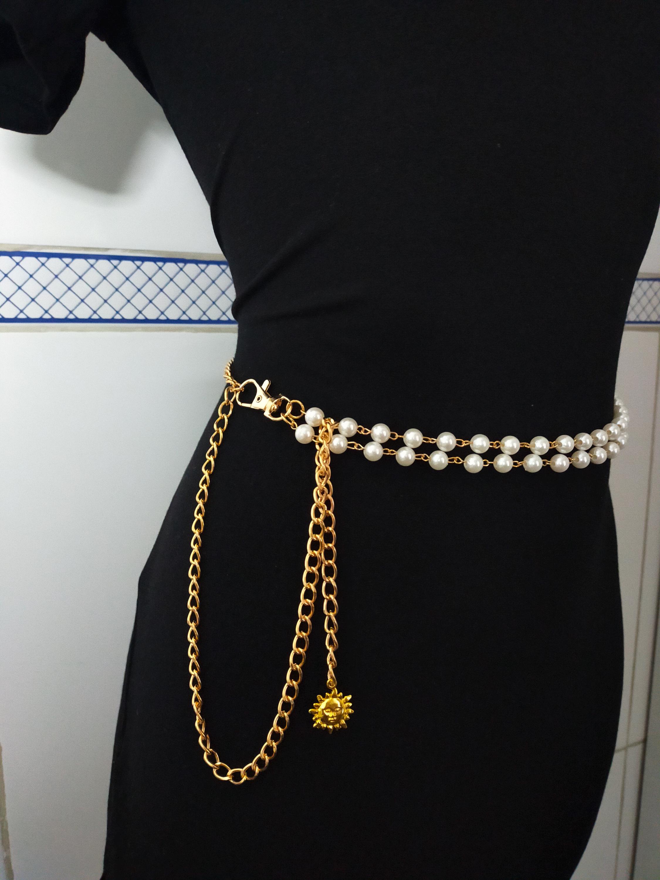 GOOD GRIEF☆Chain Belt Waist and Hips Belt in Silver Color Chain and O Ring