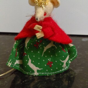 Vintage Miniature Felt Christmas Mouse Doll Kittybits of | Etsy