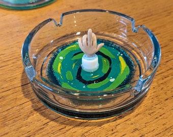 Rick and Morty inspired Portal Ashtray. Rick and Morty Gift. Peace among worlds.