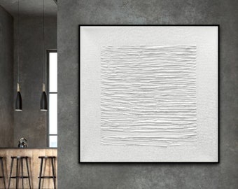 Texture wall art, White wall art, Plaster art, Neutral wall art, Minimalist wall art, White plaster wall art