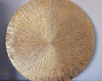 Round wall art, Gold wall decor, Circle wall art, Circle metal wall art, Metal wall decor, Gold wall art, Small painting, Wall decorations