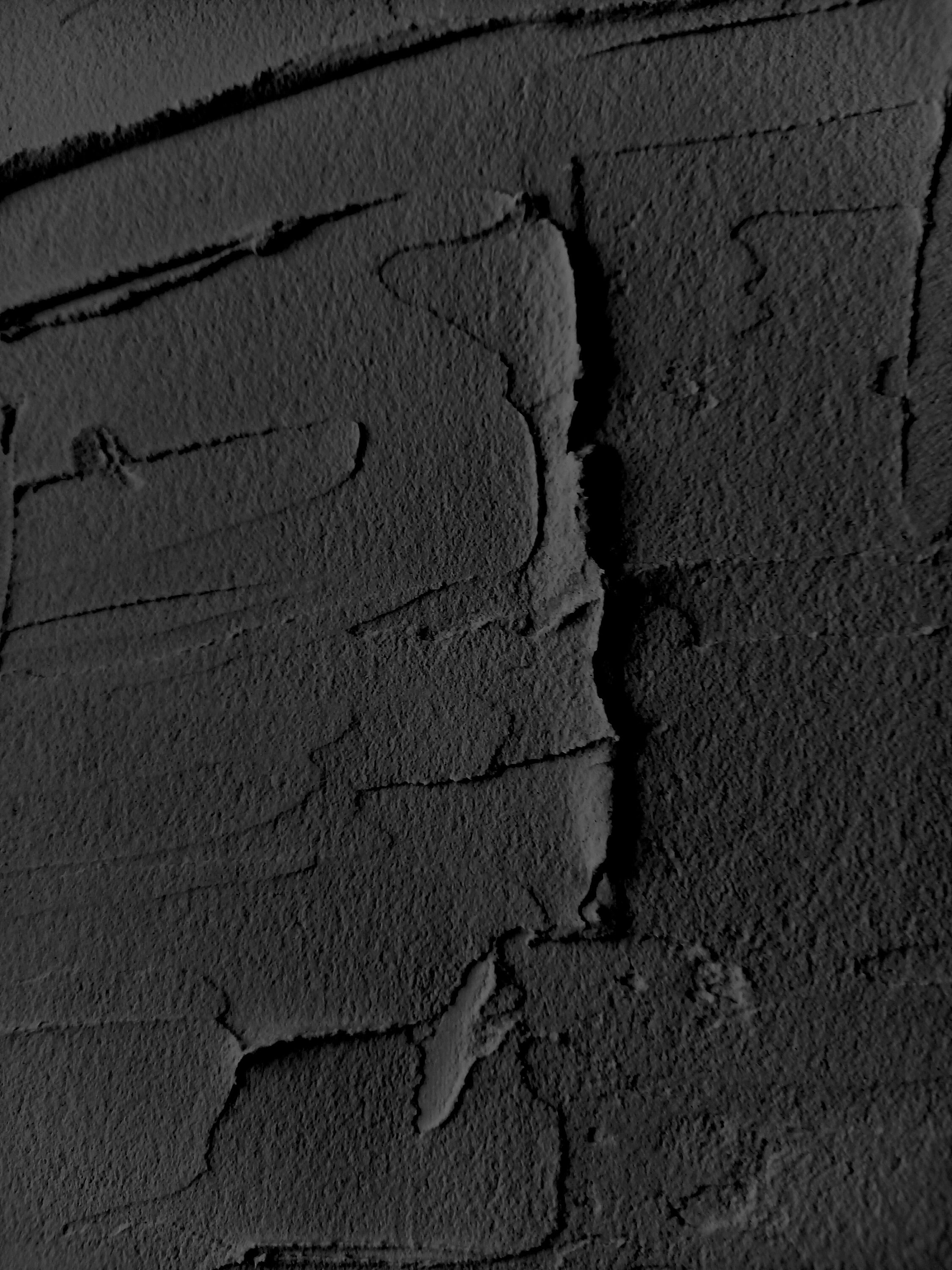 Black Large Wall Decor, Black Textured Wall Art, Plaster Art