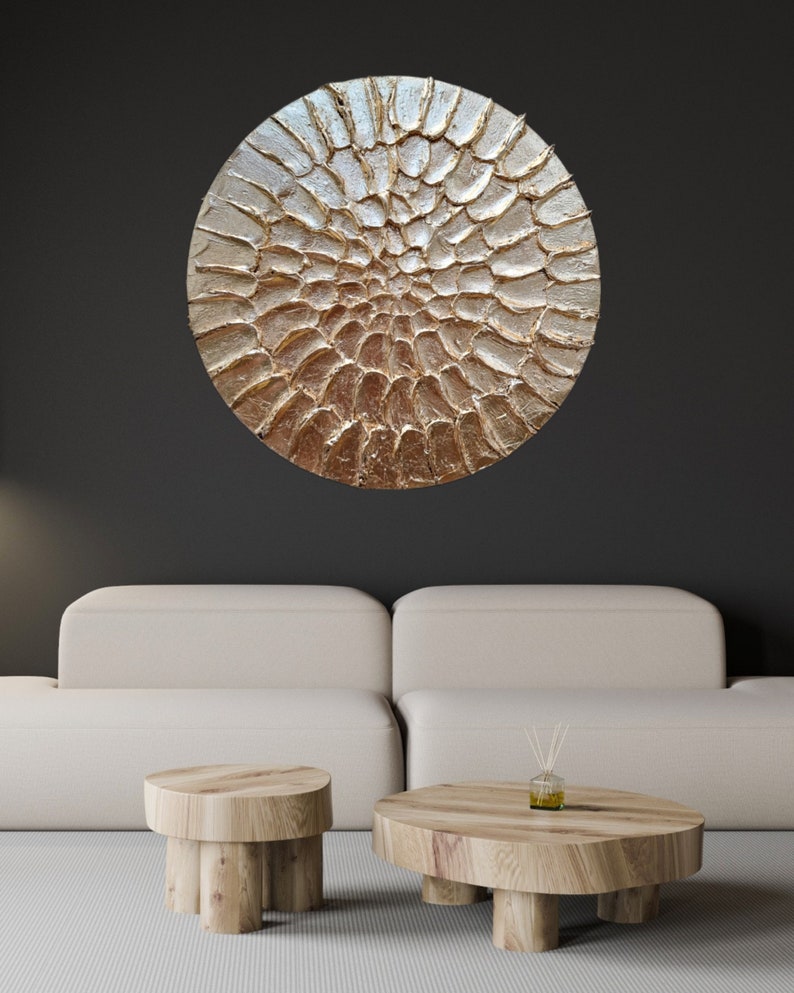 Brass Wall Art, Round Wall Art, Gold Wall Decor, Circle Wall Art ...